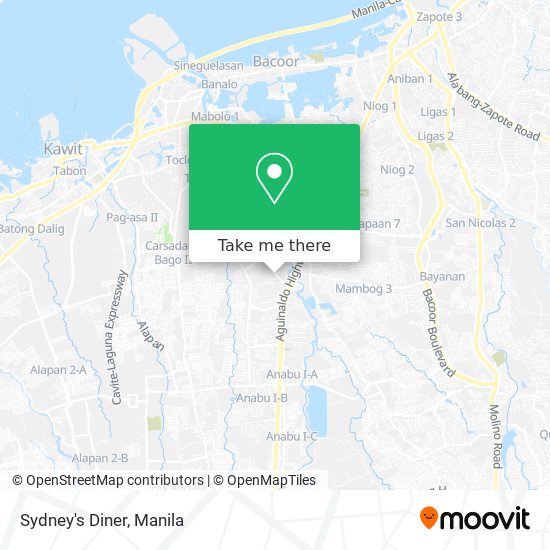 Sydney's Diner map