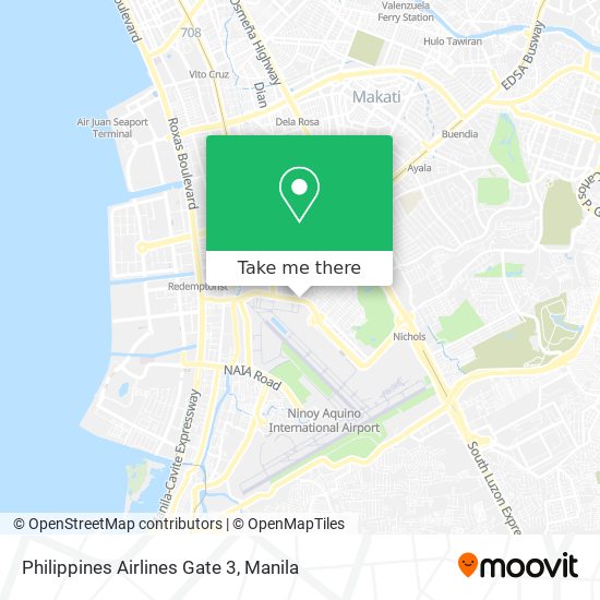 Philippines Airlines Gate 3 map