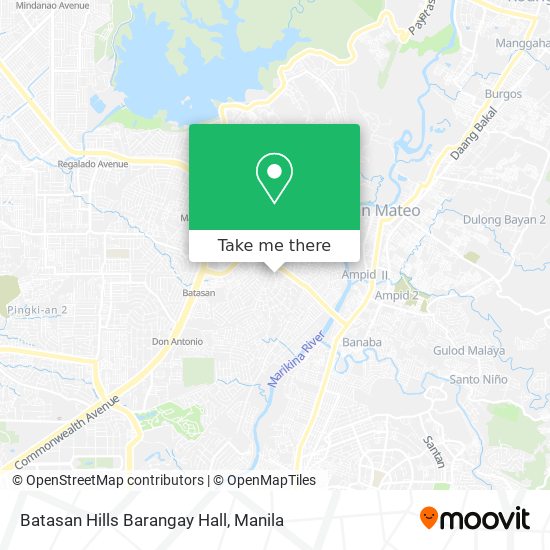 Batasan Hills Barangay Hall map