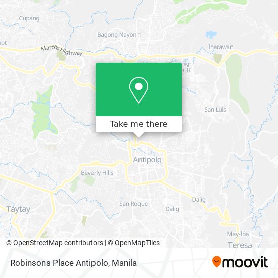 Robinsons Place Antipolo map