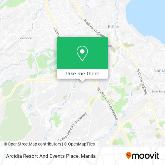 Arcidia Resort And Events Place map