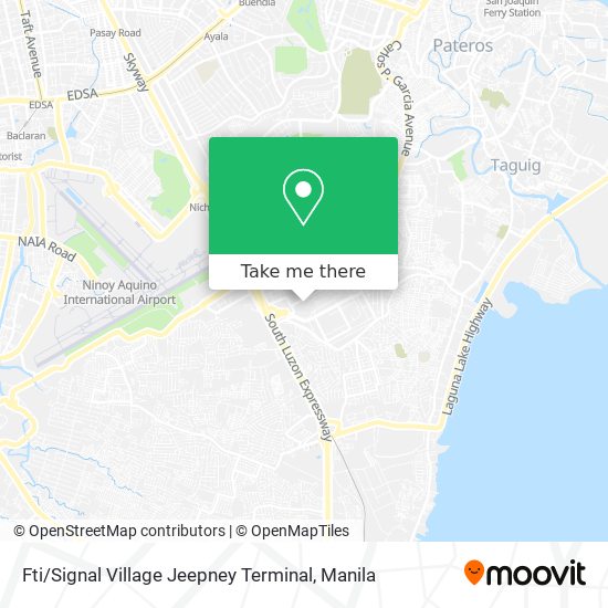 Fti / Signal Village Jeepney Terminal map