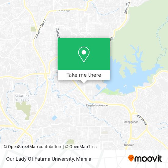 Our Lady Of Fatima University map