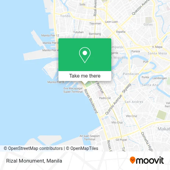 Rizal Monument map
