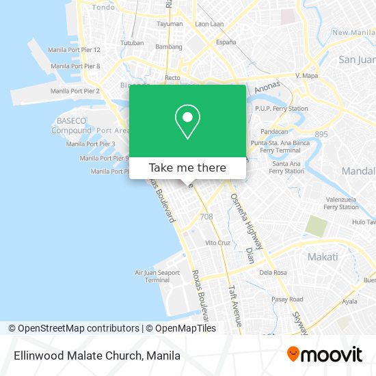 Ellinwood Malate Church map