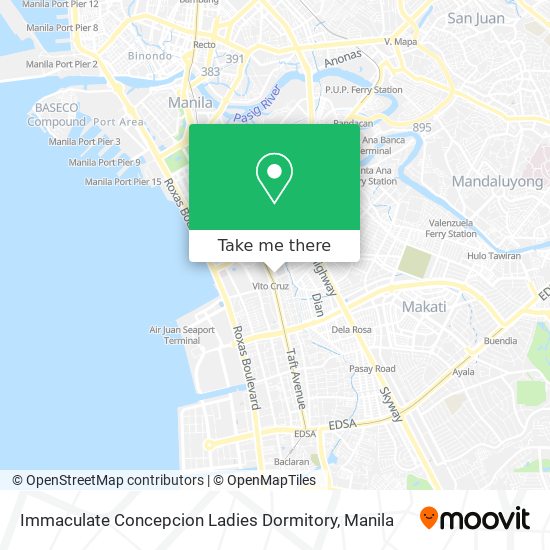 Immaculate Concepcion Ladies Dormitory map