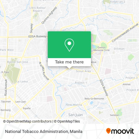 National Tobacco Administration map