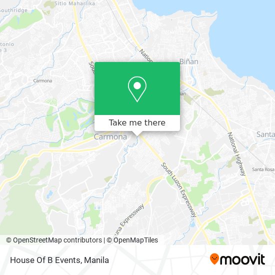 House Of B Events map