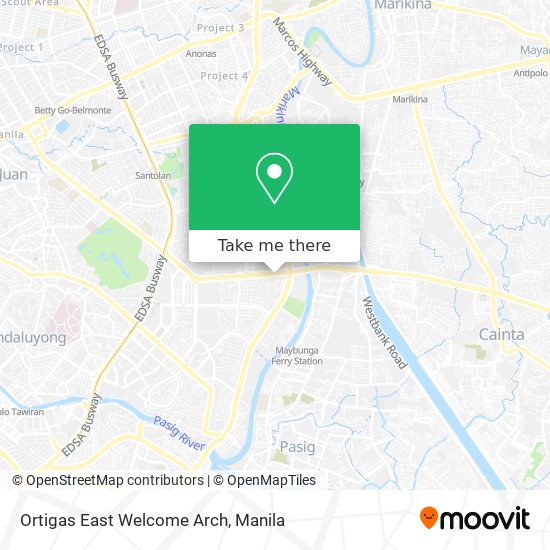 Ortigas East Welcome Arch map