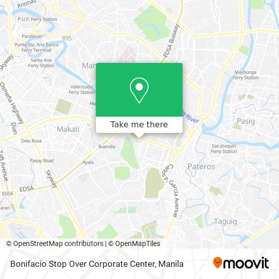 Bonifacio Stop Over Corporate Center map