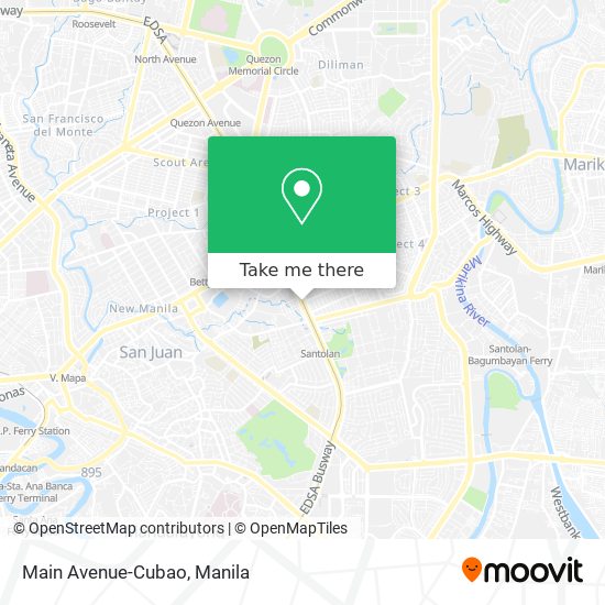 Main Avenue-Cubao map