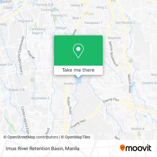 Imus River Retention Basin map