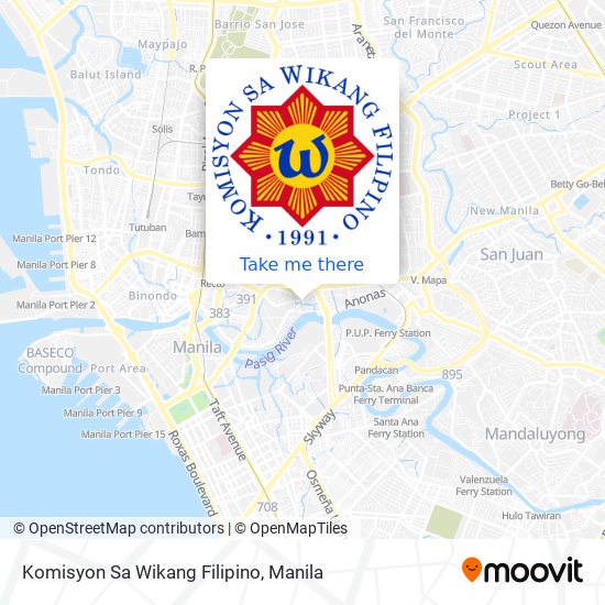 Komisyon Sa Wikang Filipino map