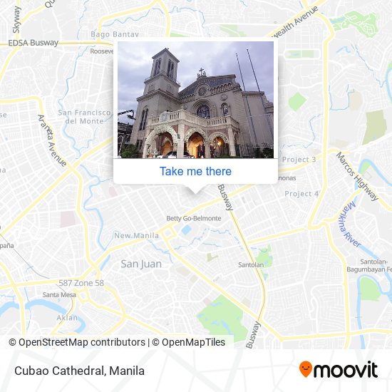 Cubao Cathedral map