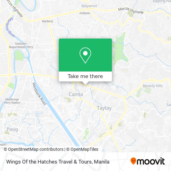 Wings Of the Hatches Travel & Tours map