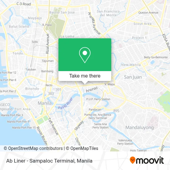 Ab Liner - Sampaloc Terminal map