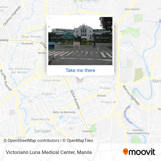 Victoriano Luna Medical Center map
