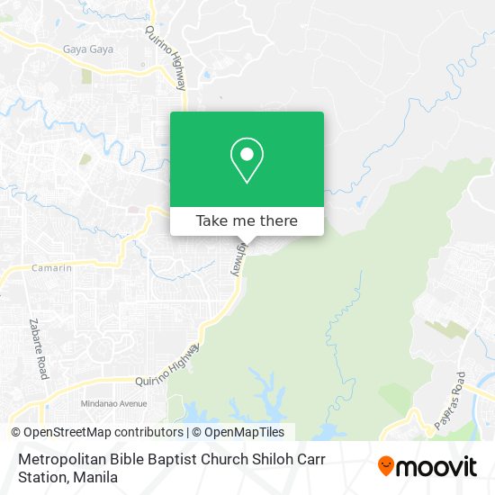 Metropolitan Bible Baptist Church Shiloh Carr Station map