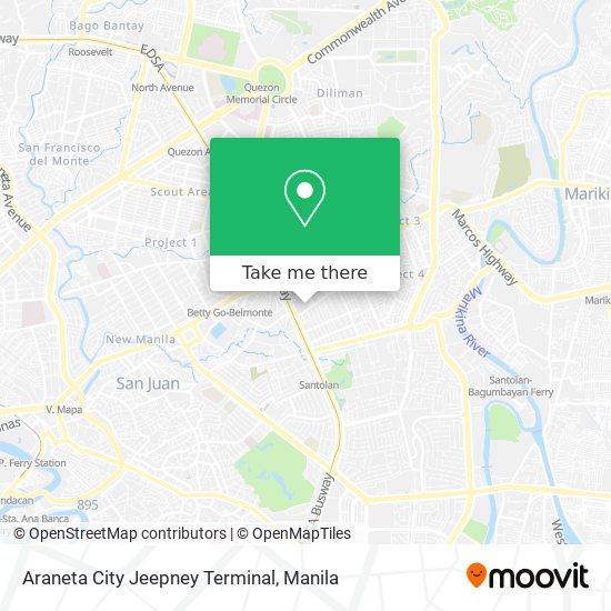 Araneta City Jeepney Terminal map