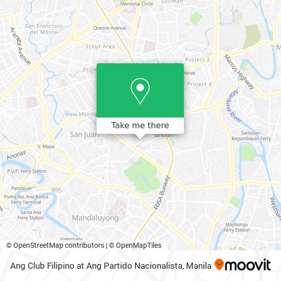 Ang Club Filipino at Ang Partido Nacionalista map