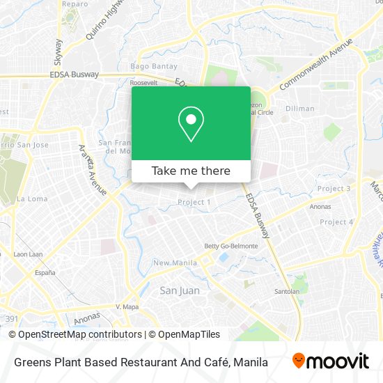 Greens Plant Based Restaurant And Café map