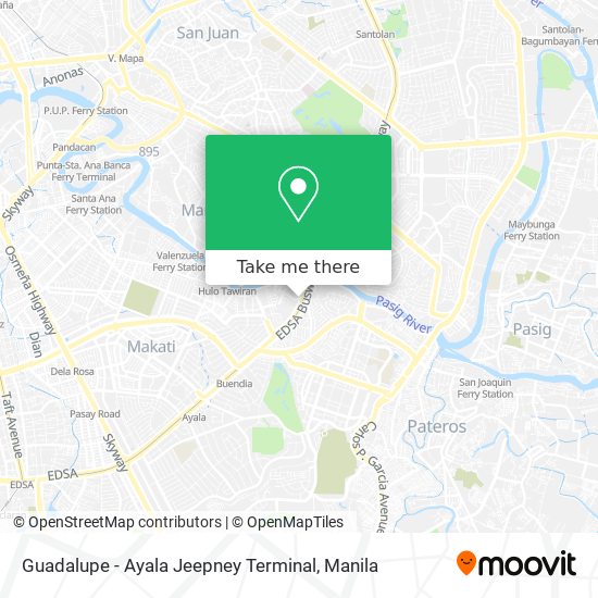 Guadalupe - Ayala Jeepney Terminal map