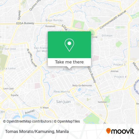 Tomas Morato/Kamuning map