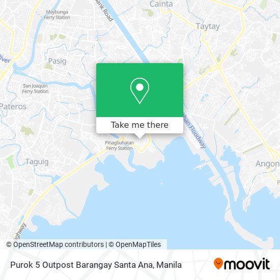 Purok 5 Outpost Barangay Santa Ana map