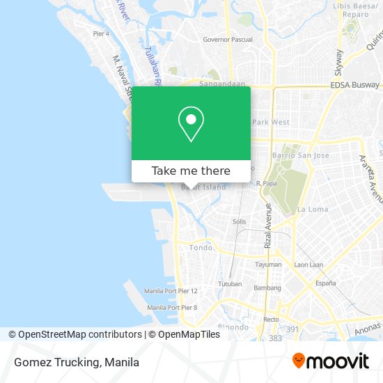 Gomez Trucking map