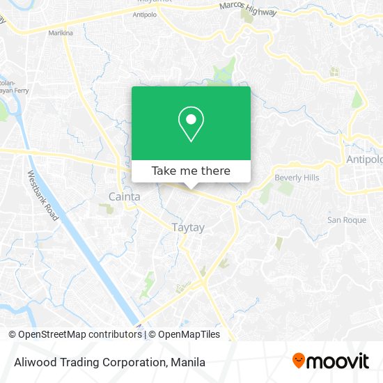 Aliwood Trading Corporation map