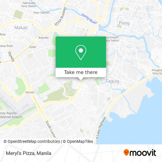 Meryl's Pizza map