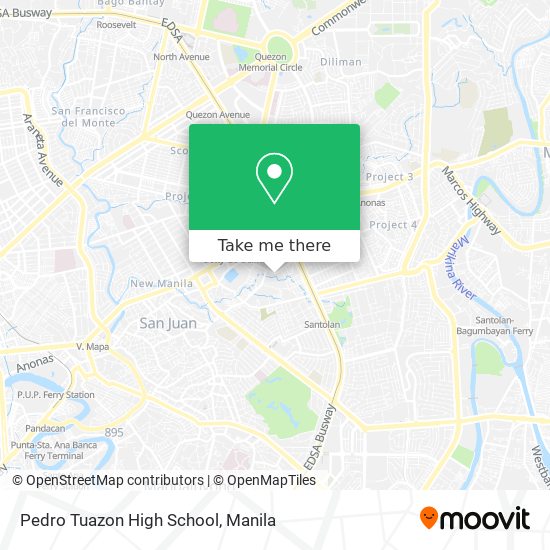 Pedro Tuazon High School map