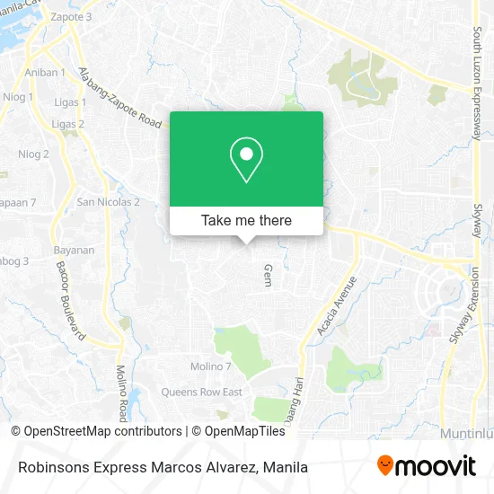 Robinsons Express Marcos Alvarez map