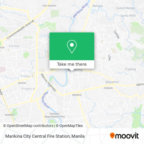 Marikina City Central Fire Station map