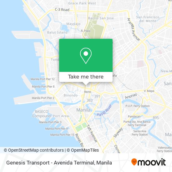 Genesis Transport - Avenida Terminal map