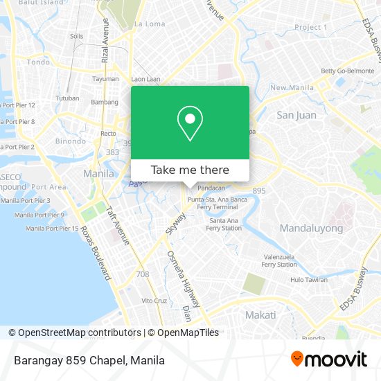 Barangay 859 Chapel map