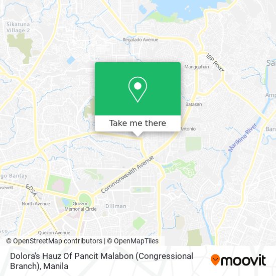 Dolora's Hauz Of Pancit Malabon (Congressional Branch) map