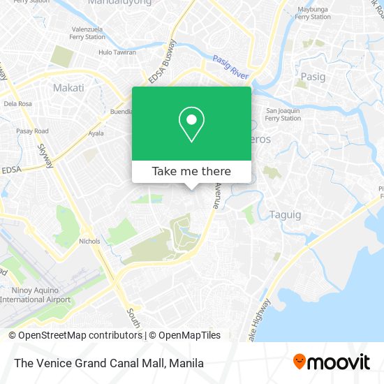 The Venice Grand Canal Mall map