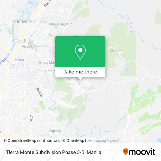 Tierra Monte Subdivision Phase 3-B map