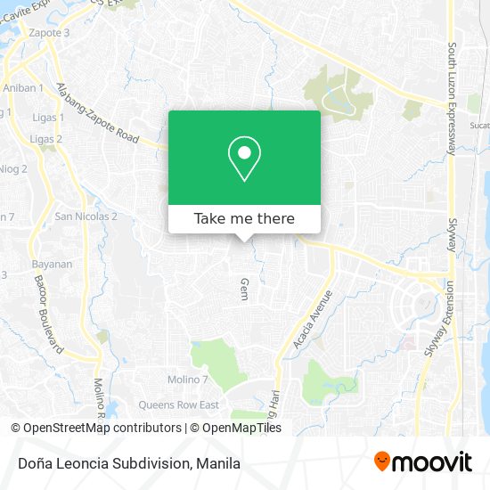 Doña Leoncia Subdivision map