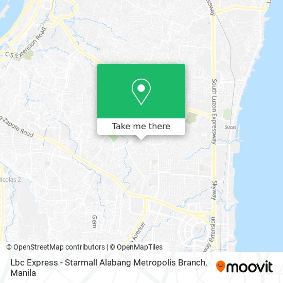 Lbc Express - Starmall Alabang Metropolis Branch map
