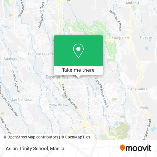 Asian Trinity School map