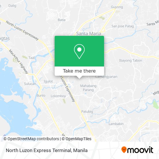 North Luzon Express Terminal map