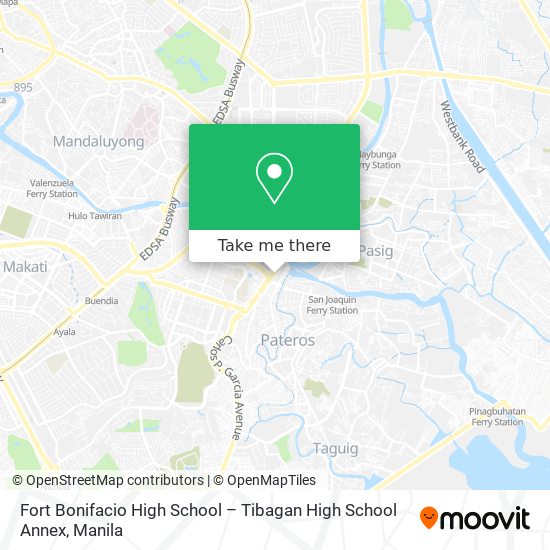 Fort Bonifacio High School – Tibagan High School Annex map