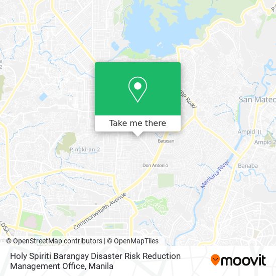 Holy Spiriti Barangay Disaster Risk Reduction Management Office map