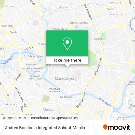 Andres Bonifacio Integrated School map