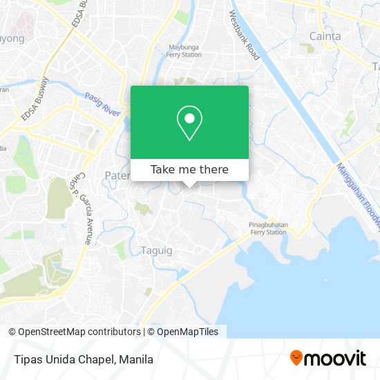 Tipas Unida Chapel map