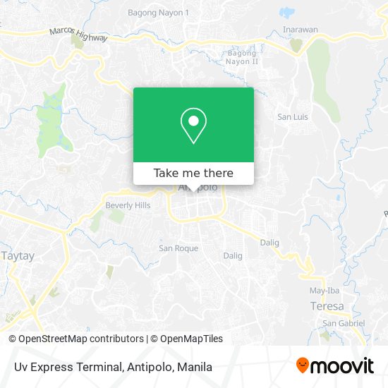 Uv Express  Terminal, Antipolo map