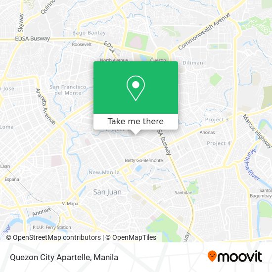 Quezon City Apartelle map