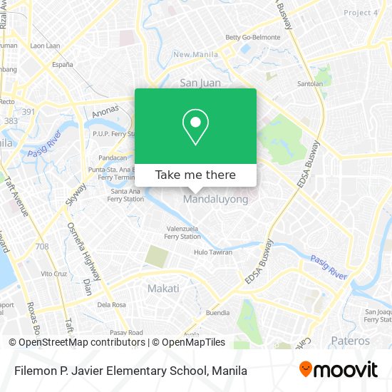 Filemon P. Javier Elementary School map